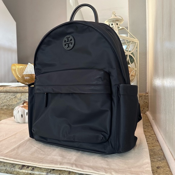 New Tory Burch nylon black backpack - Picture 1 of 5
